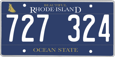 RI license plate 727324