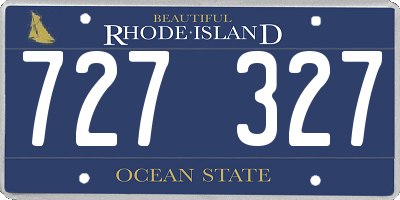 RI license plate 727327