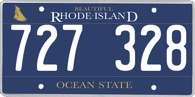 RI license plate 727328