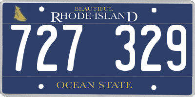 RI license plate 727329