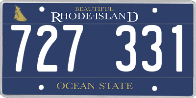 RI license plate 727331