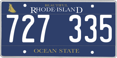 RI license plate 727335