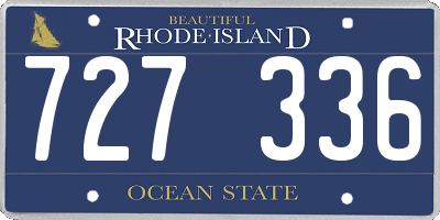 RI license plate 727336