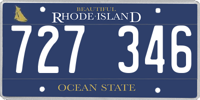 RI license plate 727346