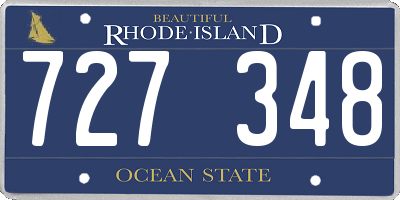 RI license plate 727348