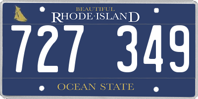 RI license plate 727349