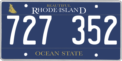 RI license plate 727352