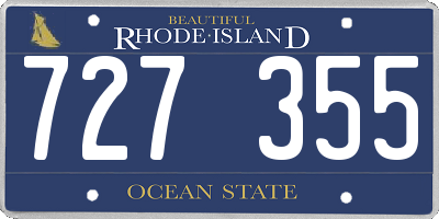 RI license plate 727355