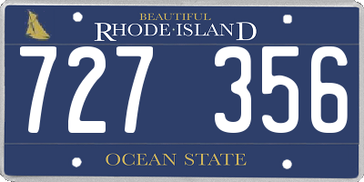 RI license plate 727356