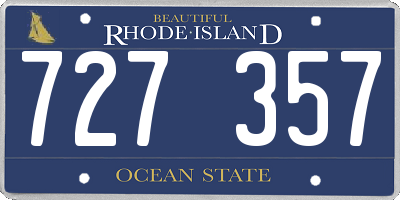 RI license plate 727357