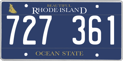 RI license plate 727361