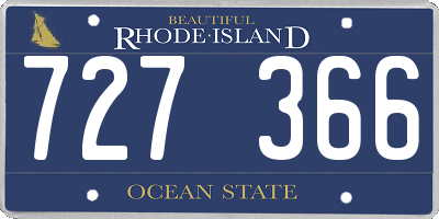 RI license plate 727366