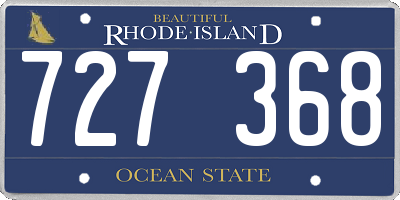 RI license plate 727368