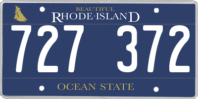 RI license plate 727372