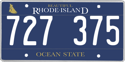 RI license plate 727375