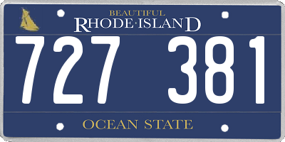 RI license plate 727381