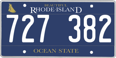 RI license plate 727382