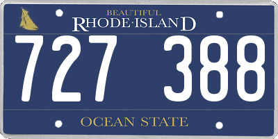 RI license plate 727388