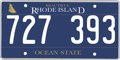 RI license plate 727393