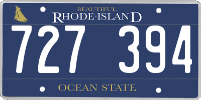 RI license plate 727394