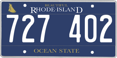 RI license plate 727402