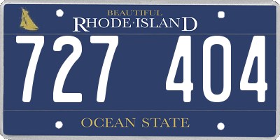 RI license plate 727404