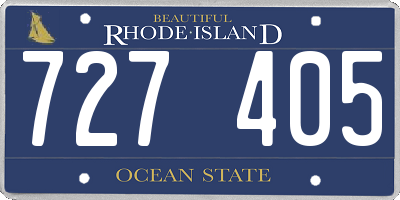 RI license plate 727405