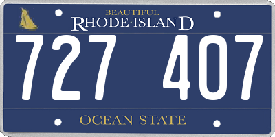 RI license plate 727407