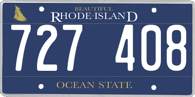 RI license plate 727408