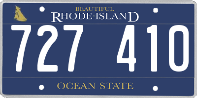 RI license plate 727410