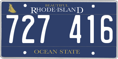 RI license plate 727416