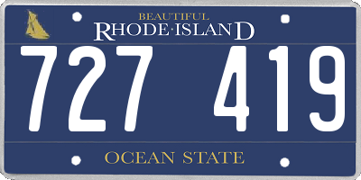 RI license plate 727419