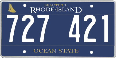 RI license plate 727421