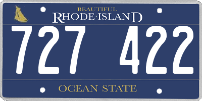 RI license plate 727422