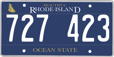 RI license plate 727423