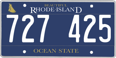 RI license plate 727425
