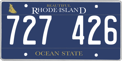 RI license plate 727426