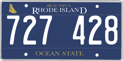 RI license plate 727428