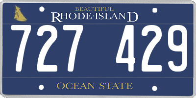 RI license plate 727429