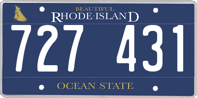 RI license plate 727431