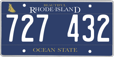 RI license plate 727432