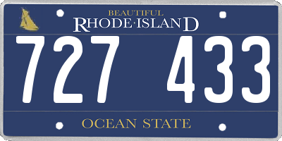 RI license plate 727433