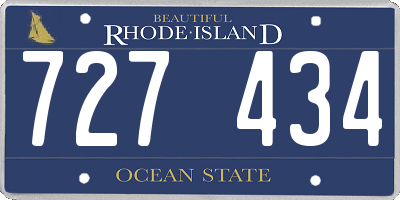 RI license plate 727434