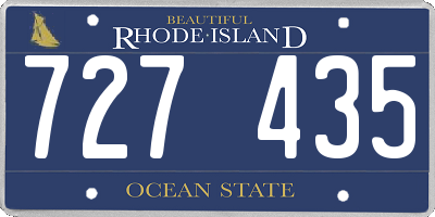 RI license plate 727435
