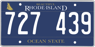 RI license plate 727439