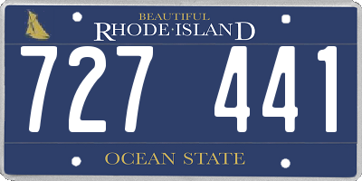 RI license plate 727441