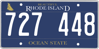 RI license plate 727448