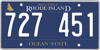 RI license plate 727451