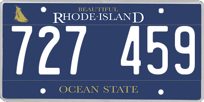 RI license plate 727459