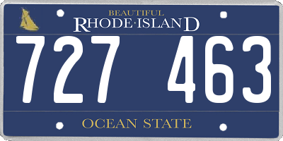 RI license plate 727463